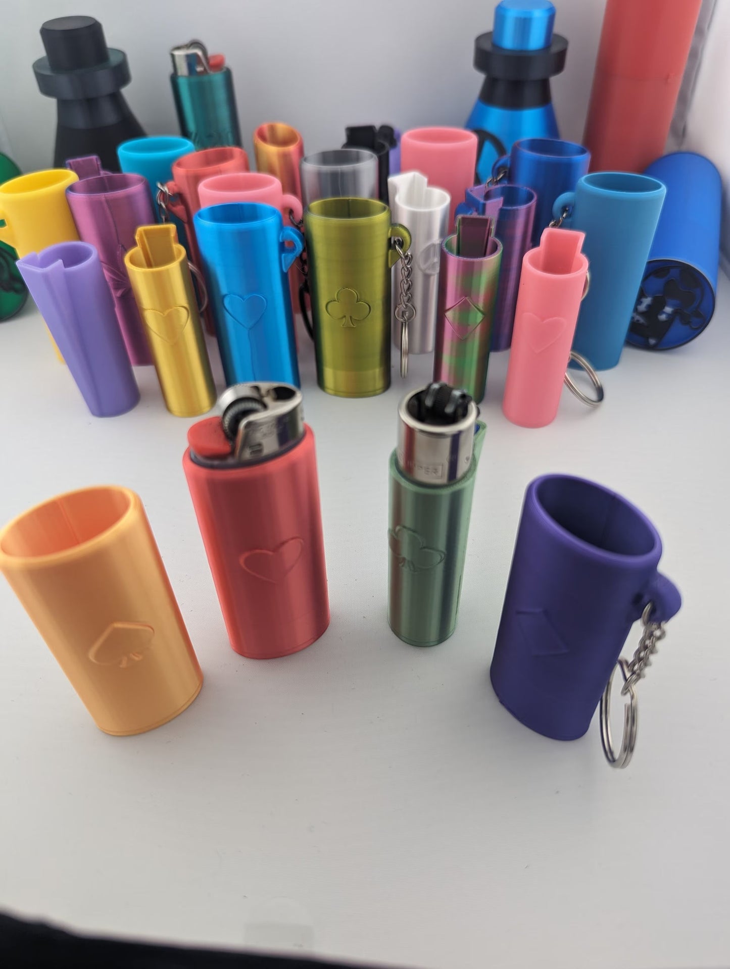 Card Suites lighter Sleeve/Cover for Bic and Clipper Lighters