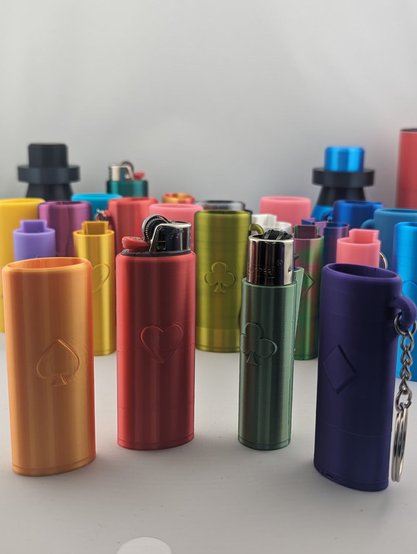 Card Suites lighter Sleeve/Cover for Bic and Clipper Lighters