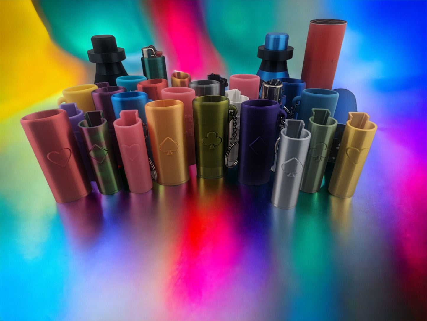 Card Suites lighter Sleeve/Cover for Bic and Clipper Lighters